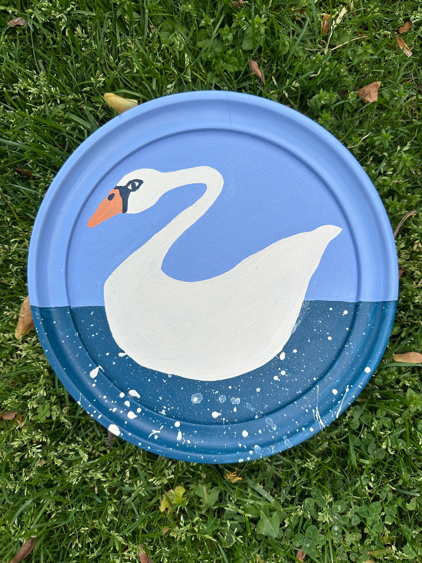 Round Blue Swan