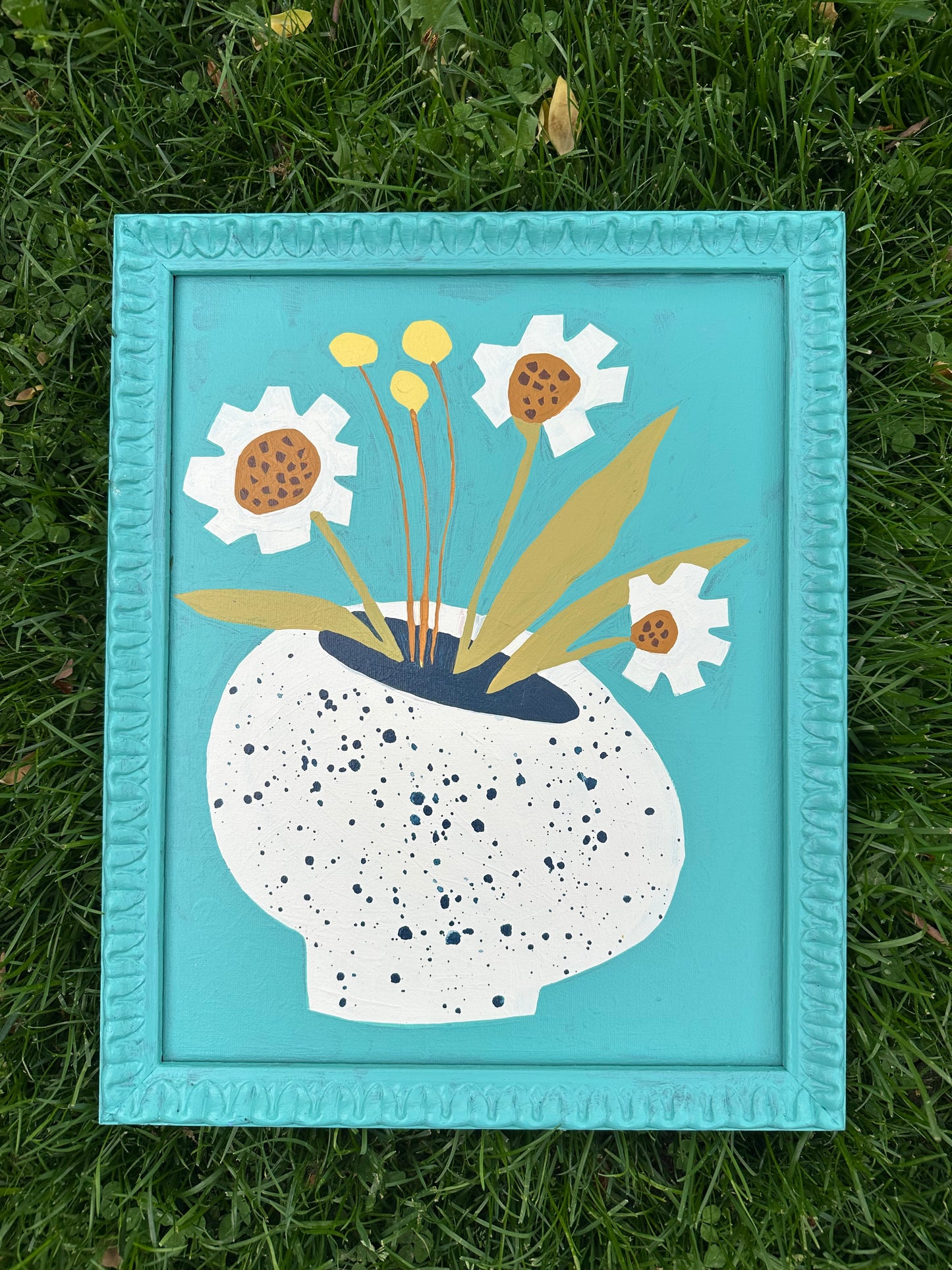 Daisies on Mint
