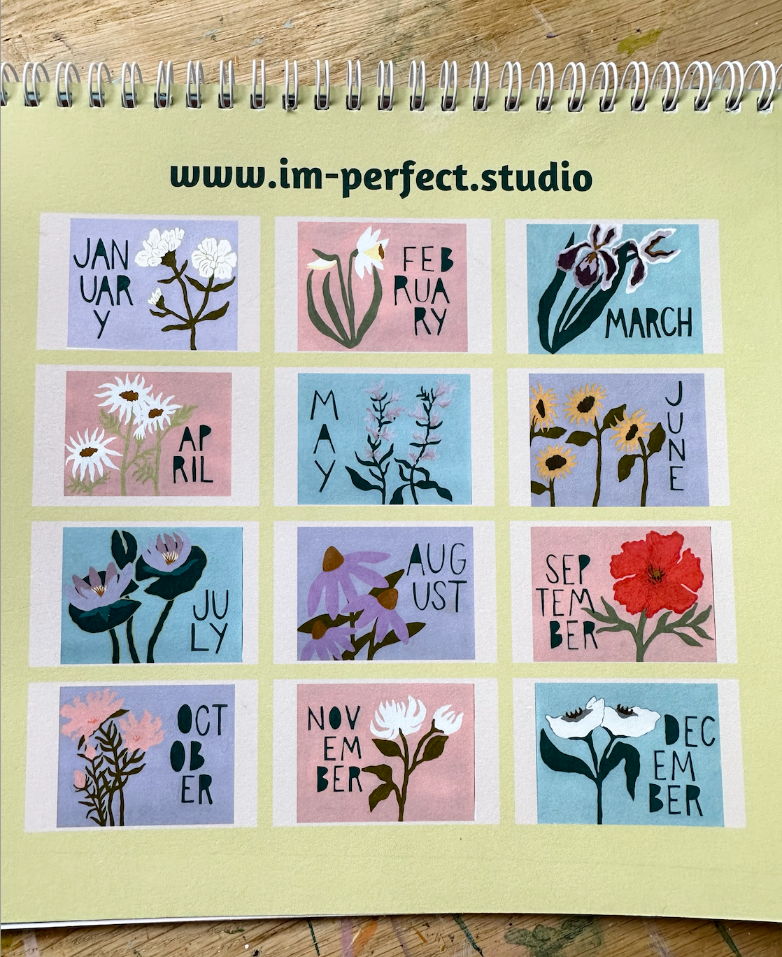 imPerfect Studio 2024 Monthly Calendar
