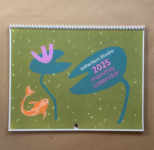 imPerfect Studio 2025 Monthly Calendar - MARCH-DECEMEBER only