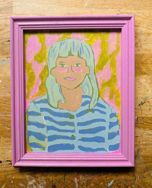 Pink & Green Girl (Childlike)