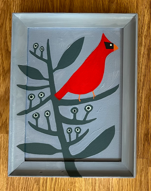Cardinal on Blue (Connected)