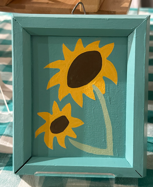 Sunflowers Teal Tiny (Summertime Sadness)