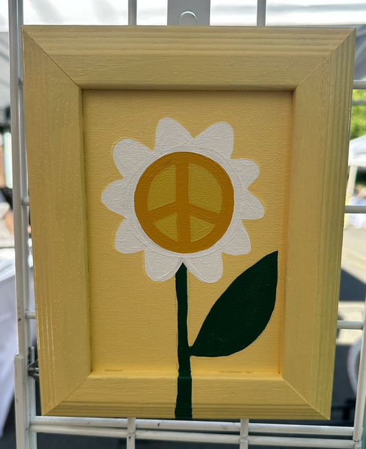 Peace Flower, on Yellow
