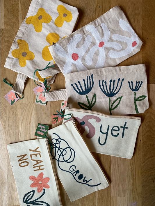 Painted Canvas Pouch