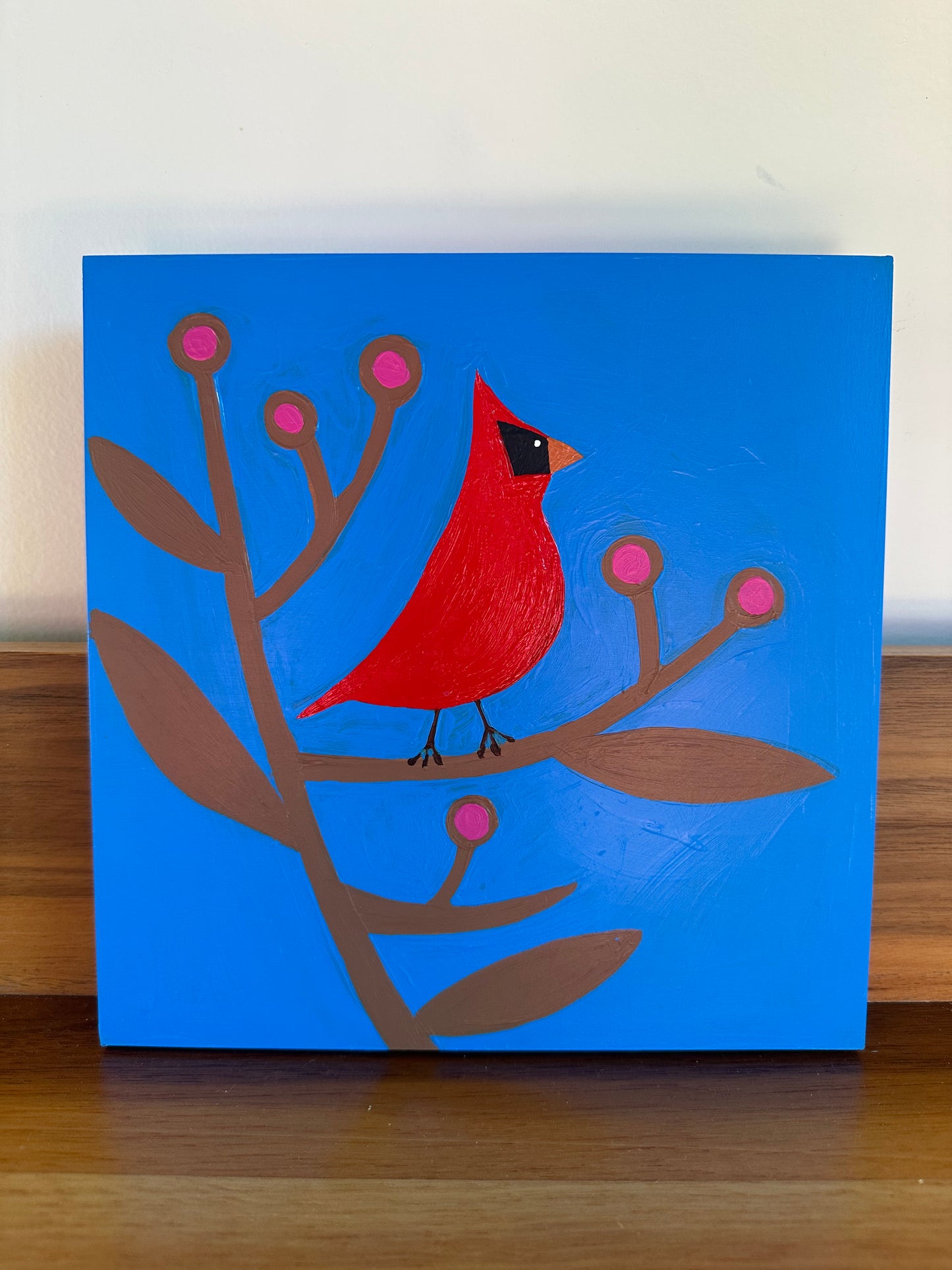 Cardinal on Wood