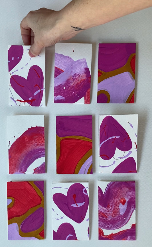 3x5 Handpainted cards
